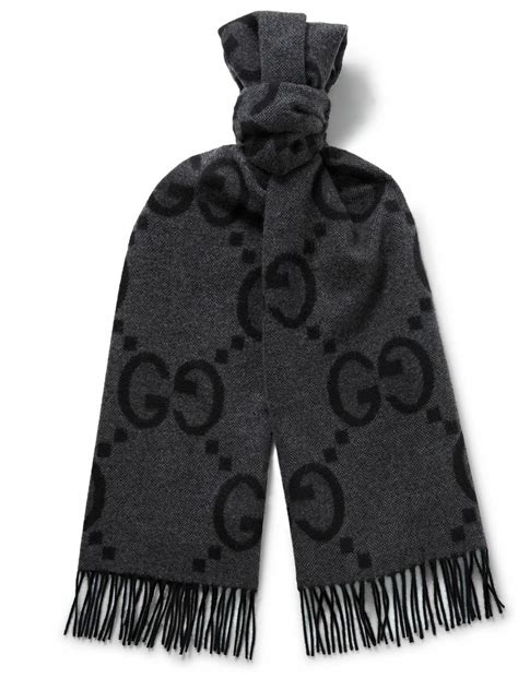 gucci oversized cashmere scarf|gucci wool scarf women's.